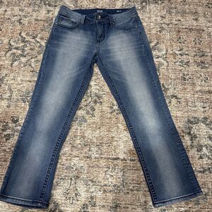 ANA Womens Jeans 28/6 Blue Straight Mid Rise Medium Wash Denim Solid 5 Pockets